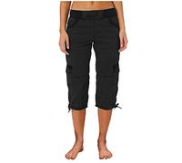Mrat Women Cropped Trousers Cargo Summer Capri Joggers Drawstring Elasticated Waist Shorts Ladies 3/4 Pants Ladies Casual Lightweight Comfy Bottoms Shorts for Running Hiking Workout Camping Walking