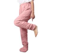 Mrat Women’s Teddy Fleece Trousers Winter Plush Fluffy Pajama Solid Comfy Soft Warm Fleece Lounge Thermal Sherpa Long Pants Ladies Loose Pants Sleepwear Nightwear Pjs Bottoms Workout Gym Plus Size 4XL
