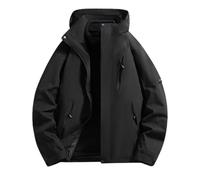 Mrat Women's 3 in 1 Waterproof Jackets Colorblock Detachable Coats Outdoor Hiking Windproof Jacket Hooded Zip Up Casual Coat Warm Two Pieces Outfits Ladies Rain Jacket Travel Active Workout