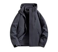 Mrat Women's 3 in 1 Waterproof Jackets Colorblock Detachable Coats Outdoor Hiking Windproof Jacket Hooded Zip Up Casual Coat Warm Two Pieces Outfits Ladies Rain Jacket Travel Active Workout