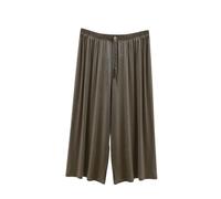 Mrat Womens Cropped Pyjamas Pants Ladies Three Quarter Soft Capri Pjs Trouser Nightwear Homewear Solid Modal Cotton Bottom Drawstring Summer Casual Comfy Loose Wide Leg Pant Loungewear s
