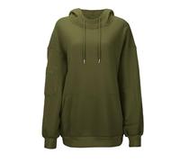 Mrat Womens Hoodie with Eye Mask Built In, Comfrt Airplane Mode Travel Hoodies, Soft Loose Sweatshirt, Long Sleeves Fleece Cosy Warm Oversized Pullover Top, Baggy Wearable Blanket, Solid Color,Uk 8-18