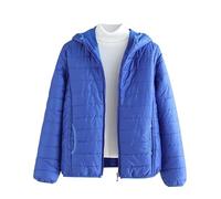 Mrat Women's Lightweight Puffer Jacket, Warm Packable Quilted Down Coat with Hood, Transitional Padded Winter Jacket for Ladies, Pockets, Windproof Outdoor Zip Up Jackets,Solid Ski Hiking Travel M-3XL