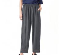 Mrat Women's Pyjama Bottoms Soft Casual Loose Pants Knitting Cotton Elastic Waist Loungewear Trouser Sleepwear Comfy Lightweight Pj Bottoms Ladies Wide Leg Pants Homewear Nightwear Solid Color