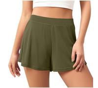Mrat Women's Pyjama Bottoms Super Soft Lounge Shorts Wide Leg Hotpants Lightweight Comfy Shorts High Elastic Waisted Boxers Summer Casual Loose Fit Boyshorts Sleepwear Nightwear Homewear Clearance