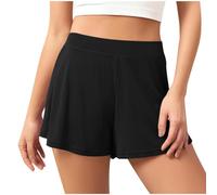 Mrat Women's Pyjama Bottoms Super Soft Lounge Shorts Wide Leg Hotpants Lightweight Comfy Shorts High Elastic Waisted Boxers Summer Casual Loose Fit Boyshorts Sleepwear Nightwear Homewear