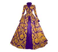Mrat Women's Renaissance Ball Gown Retro Medieval Dress Rococo Baroque Ball Dresses Vintage Victorian Dress Palace Fancy Plus Size Party Poplin Lolita Gothic Punk Halloween Costume