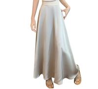 Mrat Women's Summer Satin Maxi Skirts Silk Satin Fishtail Skirt Clearance Ladies Elegant High Waist A Line Skirts Shiny Sexy Swing Wrap Skirt Bodycon Party Club Wedding Cocktail Long Length Silk Sale