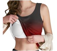 Mrat Women's Vest Tops Built in Bra UK Seamless 3D Slim Pjs Padded Cami Vest Pyjamas Spaghetti Strap Shelf Cotton Camisoles Undershirts Today's s