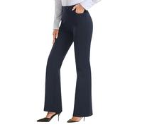 Mrat Work Trousers for Women UK Ladies Elegant Slim Office Smart Stretch Suit Pants Bootcut Yoga Pants Tummy Control Jogging Tailored High Elasticated Waist Straight Leg Bottoms Business Workout