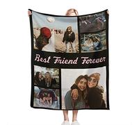 Mraxovid Custom Blankets with Photos Personalised Customized Friendship Blanket with Pictures Gifts Birthday Gift for Wife Husband Girlfriend Boyfriend, 150x200cm