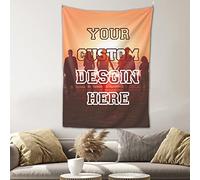 Mraxovid Custom Wall Tapestry Photo Custom Backdrop Personalized Image Backdrop Wall Hanging Decor Home Decorative Hanging Art for Wedding, Family, Memorial Personalized Gifts - 60 X 90 Inch