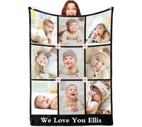 Mraxovid Personalised Blanket, Custom Photo Blanket for Adults Kids, Personalised Gifts for Mum, Dad, Boyfriend, Girlfriend, Pet, Family