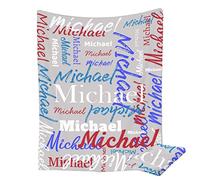 Mraxovid Personalised Blanket with Name for Baby Adults Customised Name Throw Blanket Personalised Gifts Name Blanket for Christmas Birthday Valentines Day