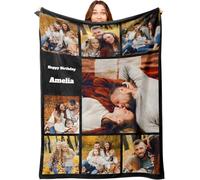 Mraxovid Personalised Blankets with Photos for Adults Kids, Custom Couples Blanket Gifts Customized Picture Blanket Memory Gifts Birthday Gift for Wife Husband Girlfriend Boyfriend