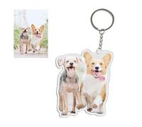 Mraxovid Personalised Keyring, Custom Printed Any Photo Acrylic Keychains, Personalised Portrait Keyring, Gift For Her Him