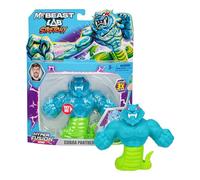 MRBEAST LAB - Hyper Fusion Stretchy Hero, Cobra Panther, 5 Inch (12.7CM) Goo Filled Standing Figure, Stretches Up to 3 Times His Size, Collect All 3 - Cobra Panther, Tiger Dragon and Sabertooth Squid