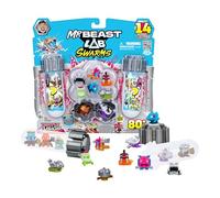 MrBeast Lab Swarms Battle Fusion Series Mega Lab Pack - Includes 14 Micro Beasts with Ultra Rare Hammerhead, 80+ to Collect, Stickers & Stackable Fusion Caps for Display