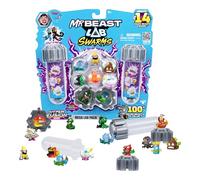 MrBeast Lab Swarms Hyper Fusion Series, Biting Hot Sauce Collectibles, Collect Over 100 Unique Swarms, Mega Lab Pack with 14 Micro Beasts, 14 Stickers & 4 Fusion Caps, Fun for Kids & Fans