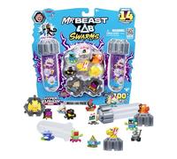 MrBeast Lab Swarms Hyper Fusion Series, Milk Bones Collectibles, Collect Over 100 Unique Swarms, Mega Lab Pack with 14 Micro Beasts, 14 Stickers & 4 Fusion Caps, Fun for Kids & Fans