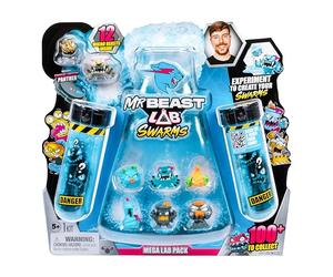 MrBeast Lab Swarms Mega Lab 12 Pk Chaos Chomper - Experiment by Adding Water, Shaking The Test Tube & Revealing 12pk of 1" MrBeast Collectible Characters, Includes Special Edition Panther