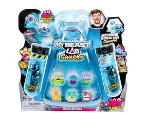 MrBeast Lab Swarms Mega Lab 12 Pk Vipermite - Experiment by Adding Water, Shaking The Test Tube & Revealing 12pk of 1" MrBeast Collectible Characters, 100+ to Collect, includes Special Edition Panther
