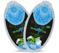 MrBlastin 200 pcs 2 Packs of 100 Menthol Cigarette Crushballs - Dispenser Case of Flavoured Pop Crush Balls Capsules for Filter Tips Insertion, Click-On Beads (200 Blue Ice Menthol Maxx)