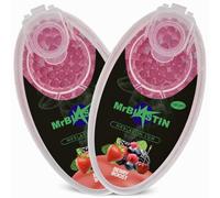 MrBlastin 200 pcs 2 Packs of 100 Menthol Cigarette Crushballs - Dispenser Case of Flavoured Pop Crush Balls Capsules for Filter Tips Insertion, Click-On Beads (200 Berry Boost)