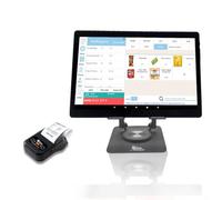 MRBOSS POS Mobile Cash Register 10.1" Tablet with 2" 58mm Receipt Printer Built-in Software App for Restaurant Retail Grocery Store Mobile Food Truck Convenience Chain