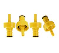 MRbrew 4 PCS Plastic Carbonation Cap,Ball Lock Keg Post 5/16'' Beer Line Nipple Barb Homebrew Kegging Soft Soda Drink PET Bottles Counter Pressure Bottle Filling Cap with Spare Sealing Gasket O-rings