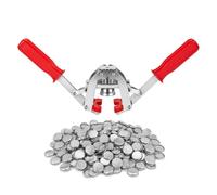 MRbrew Bottle Capper with 100 Beer Bottle Caps, Manual Capper for 1.02" Crown Caps, Bottle Cap Sealer Magnetic Snap Lid Capping Machine, Home Brewing Tool Beer Making Supplies