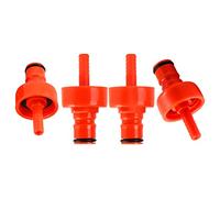 MRbrew Plastic Carbonation Cap, 4 PCS Ball Lock Keg Post 5/16'' Beer Line Nipple Barb Homebrew Kegging Soft Soda Drink PET Bottles Counter Pressure Bottle Filling Cap with Spare Sealing Gasket O-rings