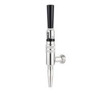 MRbrew Stout Beer Coffee Faucet - 304 Stainless Steel Keg Beer Tap for Cold Brew Coffee & Nitro Beer, Beer Faucet Homebrew Kegerator Tower Tap with Standard Black Plastic Tap Handle