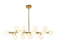 MRBVAOXVD Chandeliers,16-Light Molecular Ceilihangilightiwith Frosted Glass Shade -D - for Bedroom, Liviroom, Kitchen Island