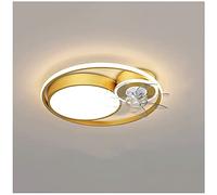 MRBVAOXVD Chandeliers,72W Led Ceilifan Light, Cool 3 Color Stepless Dimming, Remote Control, Brass Silent Motor -T & Stylish/D-