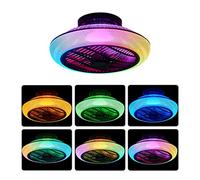 MRBVAOXVD Chandeliers,Ceilifans with Lights and Remote Speaker App - Multi-Colored Led Music Fan, 6 Speed Reversible - for Bedroom Lounge/a