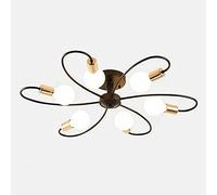 MRBVAOXVD Chandeliers,Ceililight E27 - Modern Liviroom Ledp 6 Head - Atmosphere Lightifor Home Decor - Warm Dulightin/Black and D/6 Head
