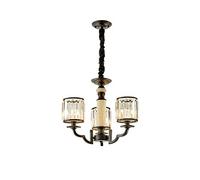 MRBVAOXVD Chandeliers,Diniroom Lights, E14 American Crystal - Enhance Ambiance and with Modern - Householdps or Bedroom Lights/Black./3 Head