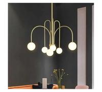 MRBVAOXVD Chandeliers,Dmalist White Ball Glass Hangiled Ceiling,Diniroom,Lightidecoration/Chaeable/6 Heads