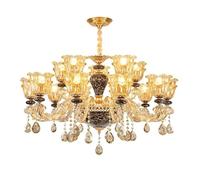 MRBVAOXVD Chandeliers, French Crystals Liviroom Bedroomps Atmospheremalist Ceramic Crystalp Light Stair/Chaeable/15 Lights