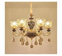 MRBVAOXVD Chandeliers, French Crystals Liviroom Bedroomps Atmospheremalist Ceramic Crystalp Light Stair/Warm Light/6 Lights