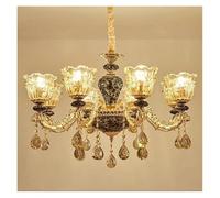 MRBVAOXVD Chandeliers, French Crystals Liviroom Bedroomps Atmospheremalist Ceramic Crystalp Light Stair/Warm Light/8 Lights