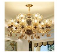 MRBVAOXVD Chandeliers, French Crystals Liviroom Bedroomps Atmospheremalist Ceramic Crystalp Light Stair/Chaeable/18 Lights