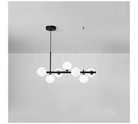 MRBVAOXVD Chandeliers,Glass Globe Modern Led Ceililight - Lightifor Kitchen Island, Liviroom, Diniroom - Mid Century Styling/Black(A)/10