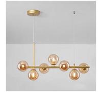 MRBVAOXVD Chandeliers,Glass Globe Modern Led Ceililight - Lightifor Kitchen Island, Liviroom, Diniroom - Mid Century Styling/D(D)/11