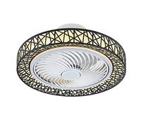 MRBVAOXVD Chandeliers,Led Bladeless Ceilifan with Light and Remote Control - 3 Wind Speed Enclosed Ceilifan Light Fixture for Home, Modern/Black