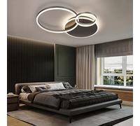 MRBVAOXVD Chandeliers,Led Ceililight for Bedroom - Modern Acrylic, Fceilingp with Remote Control - Brightness - Ideal for Diniroom - Round Geometry Ceililight/Black/3Heads
