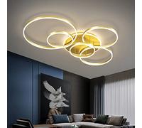 MRBVAOXVD Chandeliers,Led Ceililight for Bedroom - Modern Acrylic with Remote Control - Round Geometry Ceilingp - Brightness - Fceililight for Diniroom/D/6Heads