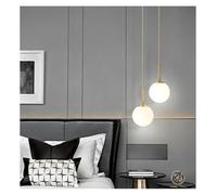 MRBVAOXVD Chandeliers, Led Glass Ballp Nordic Lights Home Indoor Diniroom Restaurant Table Decor Hangisuspension/Warm White/2Heads