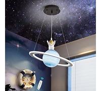 MRBVAOXVD Chandeliers,Led Light for Child Room - 72W Ceililight Earth Astronaut Kidsp - Height Adjustable Modern - Girls Boys Bedroom Hangingp, 48Cm